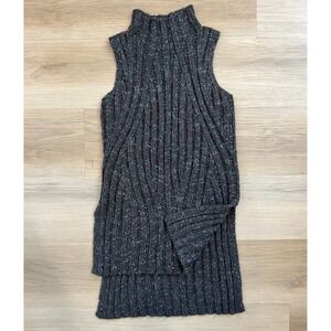 Mossimo Gray Speckled Sleeveless Knit‎ Long Sweater Size Small Y2K Casual